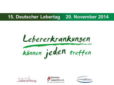 15. Deutscher Lebertag 20. November 2014.