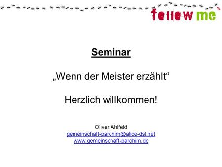 „Wenn der Meister erzählt“