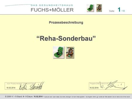 “Reha-Sonderbau” Prozessbeschreibung