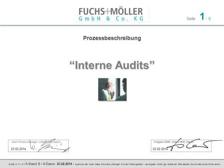 “Interne Audits” Prozessbeschreibung