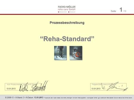 “Reha-Standard” Prozessbeschreibung