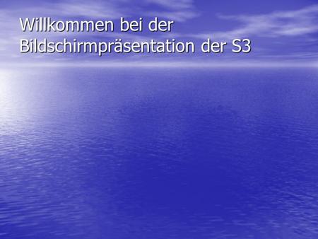 Willkommen bei der Bildschirmpräsentation der S3