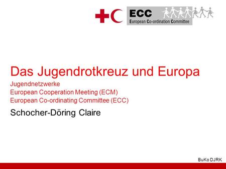 BuKo DJRK Schocher-Döring Claire Das Jugendrotkreuz und Europa Jugendnetzwerke European Cooperation Meeting (ECM) European Co-ordinating Committee (ECC)