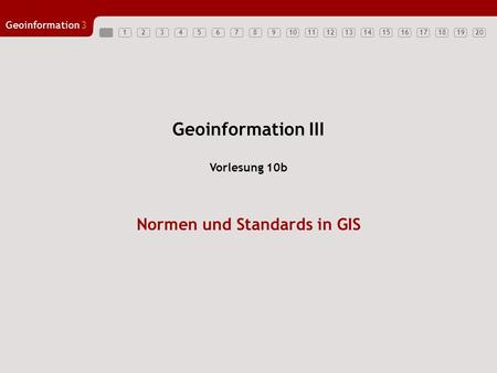 Normen und Standards in GIS