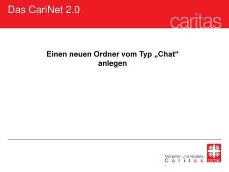 Einen neuen Ordner vom Typ „Chat“ anlegen