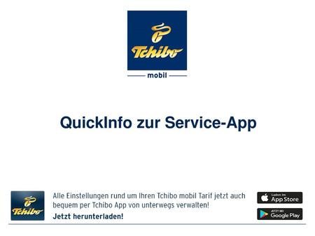 QuickInfo zur Service-App