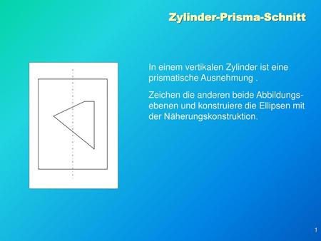 Zylinder-Prisma-Schnitt