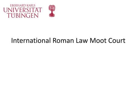 International Roman Law Moot Court