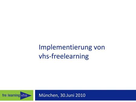 Implementierung von vhs-freelearning