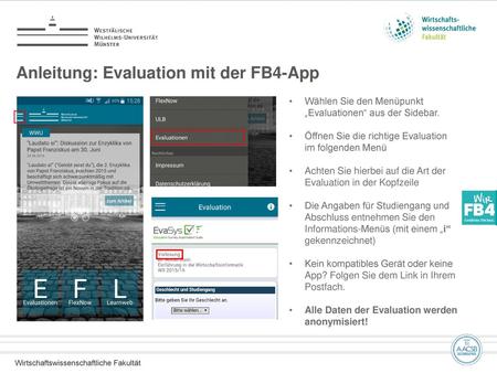 Anleitung: Evaluation mit der FB4-App