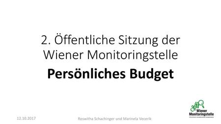 2. Öffentliche Sitzung der Wiener Monitoringstelle