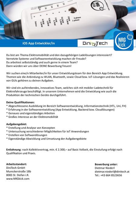 IOS App Entwickler/in Du bist am Thema Elektromobilität und den dazugehörigen Ladelösungen interessiert? Vernetzte Systeme und Softwareentwicklung machen.