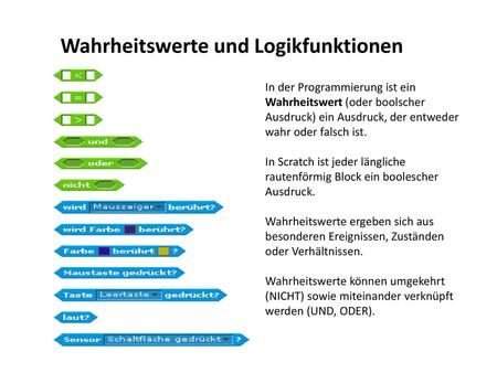 Wahrheitswerte und Logikfunktionen