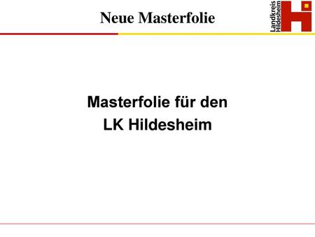 Masterfolie für den LK Hildesheim