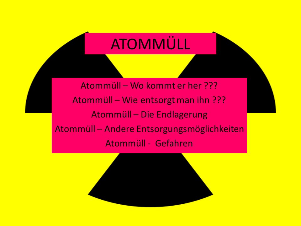 Atommull Atommull Wo Kommt Er Her Ppt Video Online Herunterladen