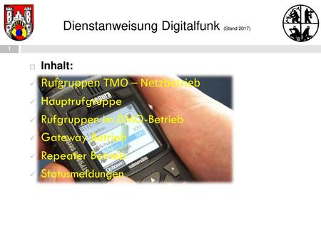 Dienstanweisung Digitalfunk (Stand 2017)