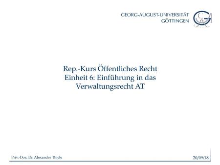Rep.-Kurs Öffentliches Recht
