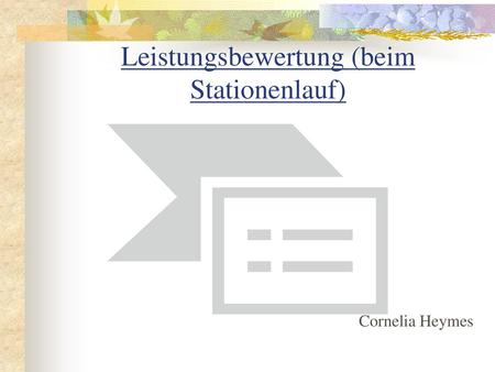 Leistungsbewertung (beim Stationenlauf)