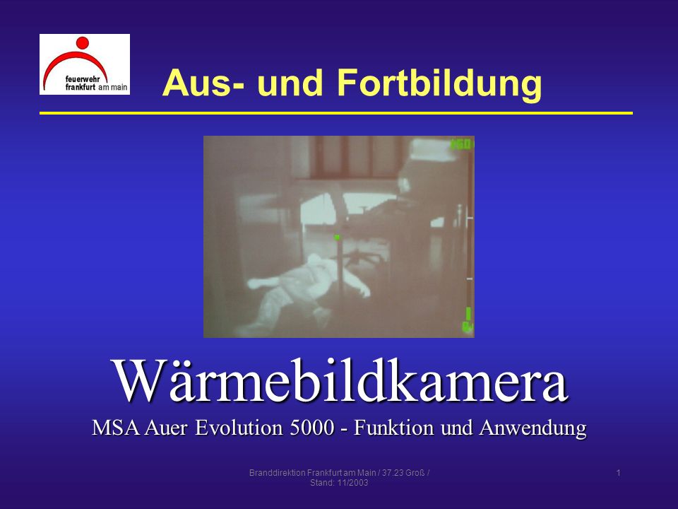 Wärmebildkamera Aus- und Fortbildung - ppt video online herunterladen
