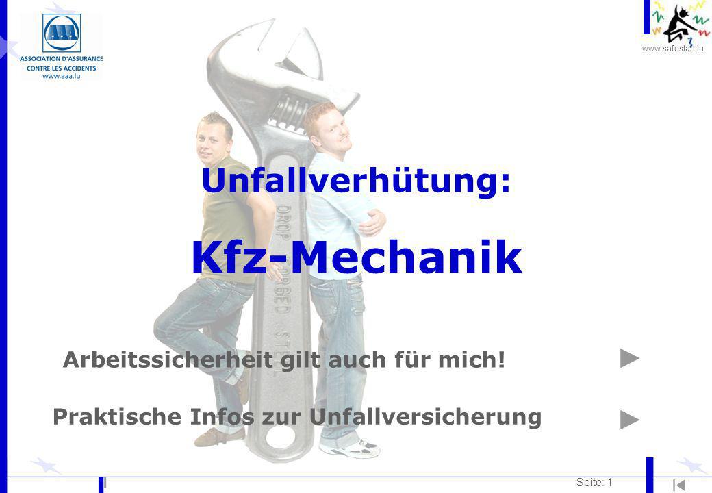 Unfallverhütung: Kfz-Mechanik - ppt herunterladen