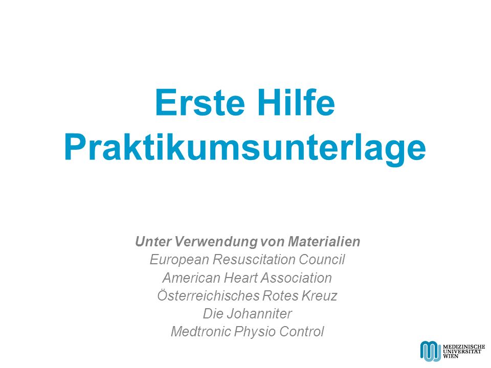 Erste Hilfe Praktikumsunterlage Ppt Video Online Herunterladen