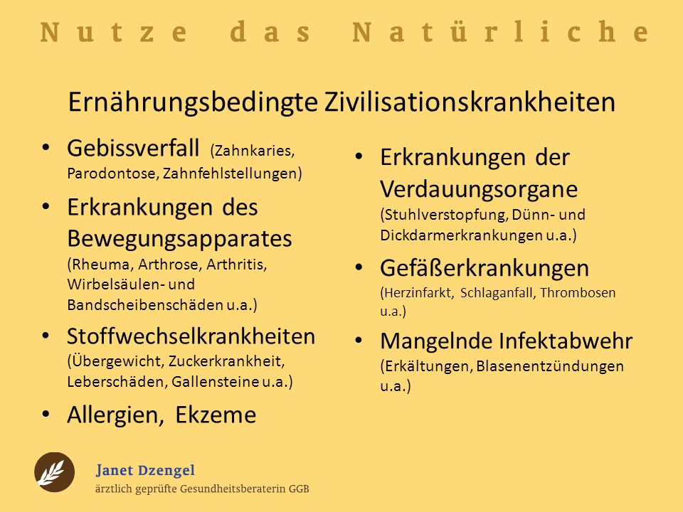 Was sind Zivilisationskrankheiten Beispiele?