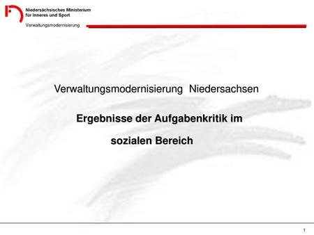 Verwaltungsmodernisierung  Niedersachsen