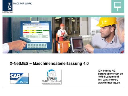 X-NetMES – Maschinendatenerfassung 4.0