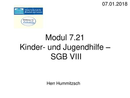 Modul 7.21 Kinder- und Jugendhilfe – SGB VIII