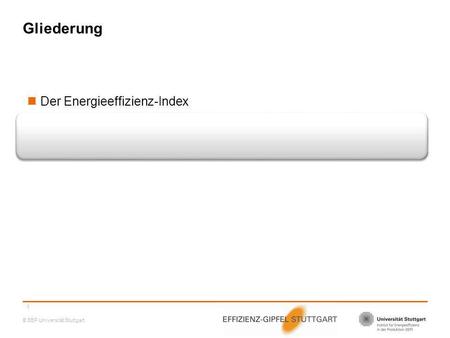 Gliederung Der Energieeffizienz-Index.