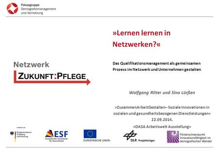 Inhalt Situation in der ambulanten Pflege Ziele des Verbundprojektes