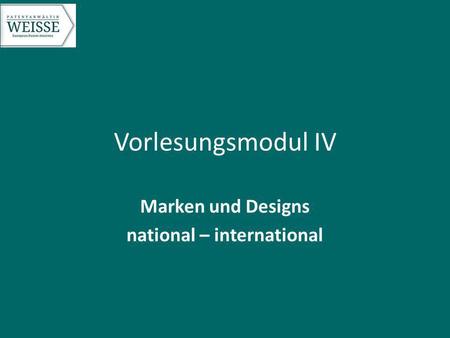 Marken und Designs national – international