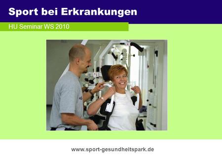 Sport bei Erkrankungen Überschrift