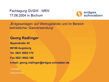 Fachtagung DVGW - NRW in Bochum