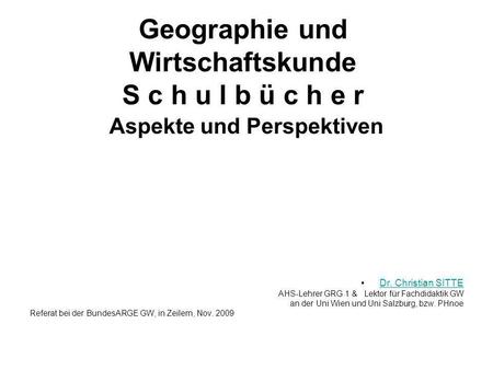 Geographie und Wirtschaftskunde S c h u l b ü c h e r