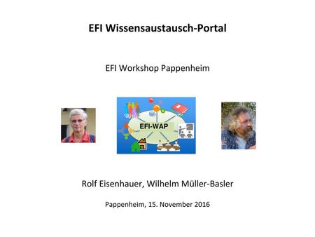 EFI Wissensaustausch-Portal