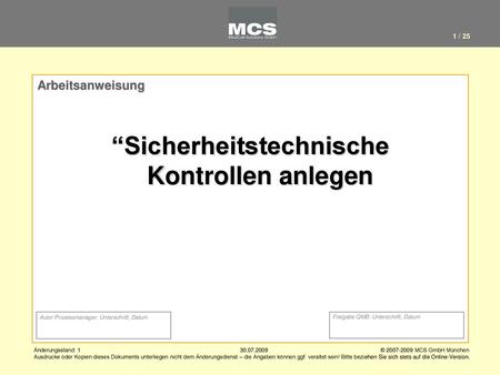 “Sicherheitstechnische Kontrollen anlegen