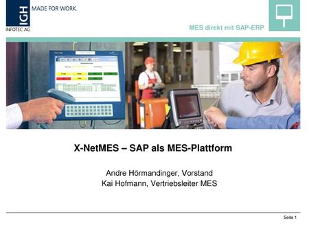 X-NetMES – SAP als MES-Plattform