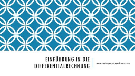 Einführung in die Differentialrechnung