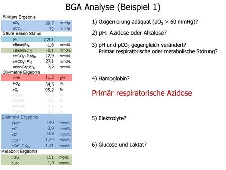 BGA Analyse (Beispiel 1)