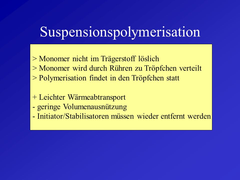 Suspensionspolymerisation