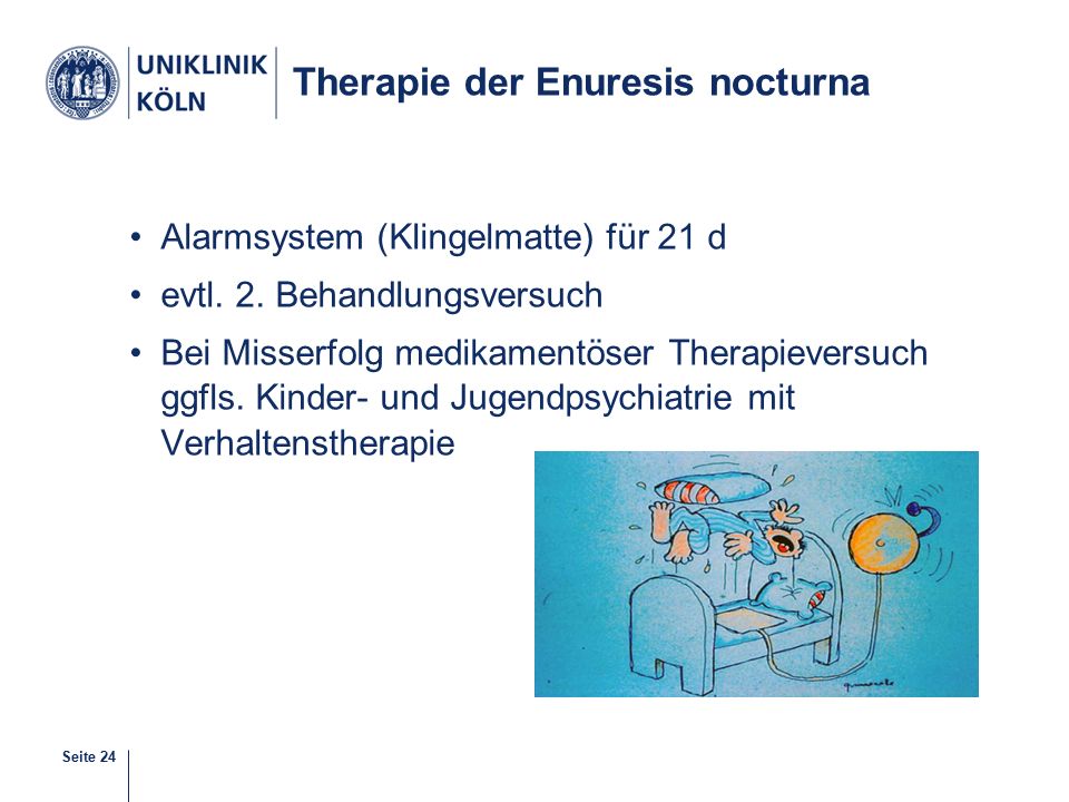 Therapie der Enuresis nocturna