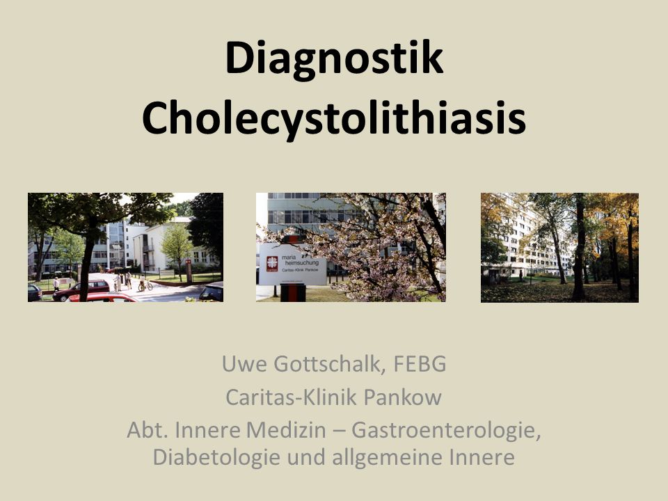 Diagnostik Cholecystolithiasis