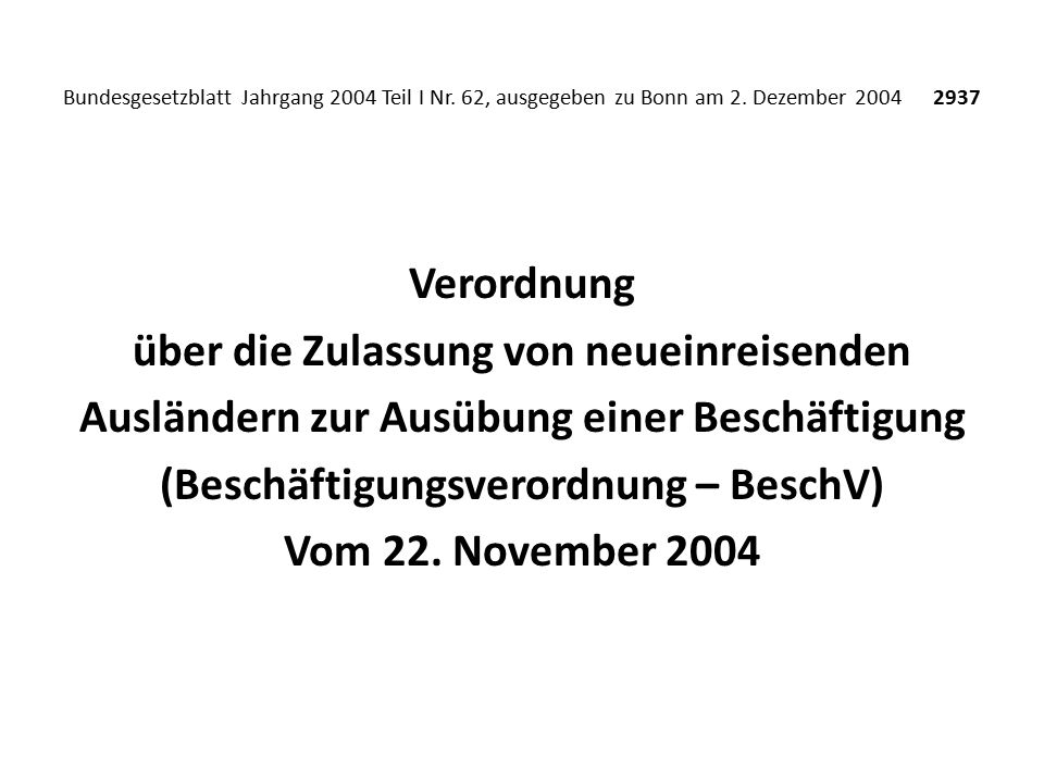 Bundesgesetzblatt Jahrgang 2004 Teil I Nr. 62, ausgegeben zu Bonn am 2