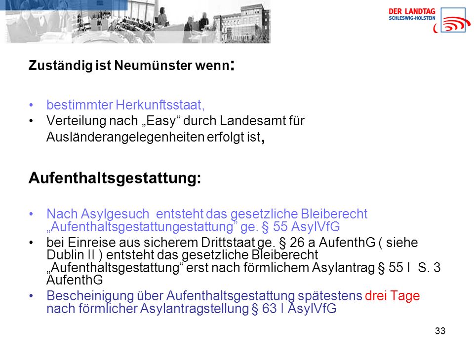 Aufenthaltsgestattung: