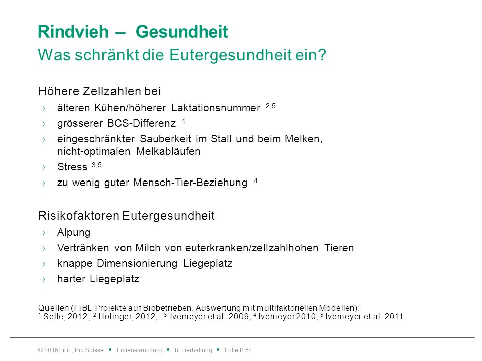 Rindvieh – Gesundheit Chemisch-synthetische Arzneimittel und Antibiotika. Wartezeit. für Biotiere doppelt so lang wie gesetzliche Wartezeit.
