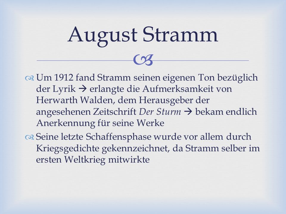 August Stramm