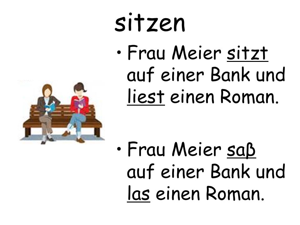 sitzen Frau Meier sitzt auf einer Bank und liest einen Roman.