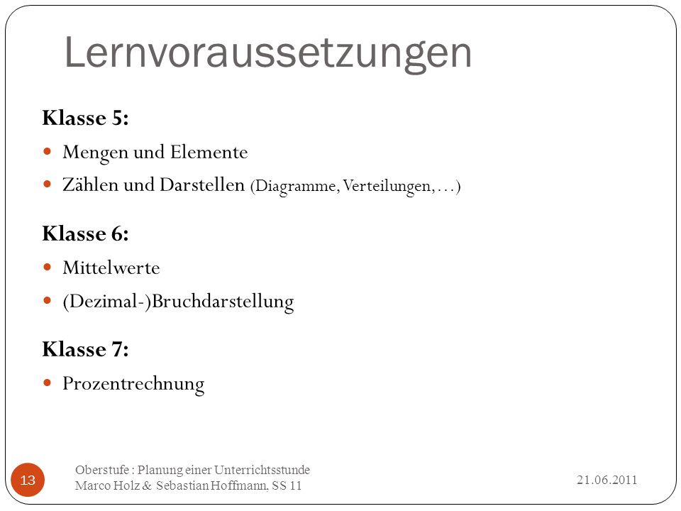 Lernvoraussetzungen Klasse 5: Klasse 6: Klasse 7: Mengen und Elemente
