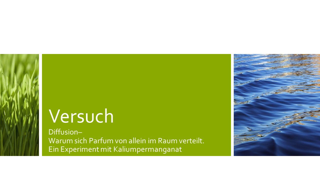 Versuch Diffusion– Warum sich Parfum von allein im Raum verteilt.